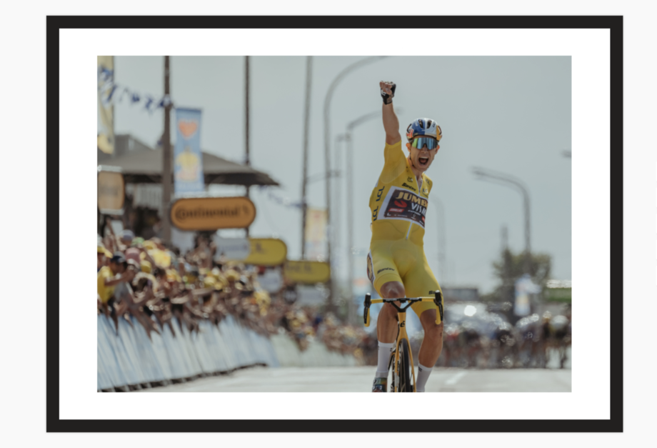 Wout Van Aert Masterclass in Calais – Tour de France 2022 (framed)